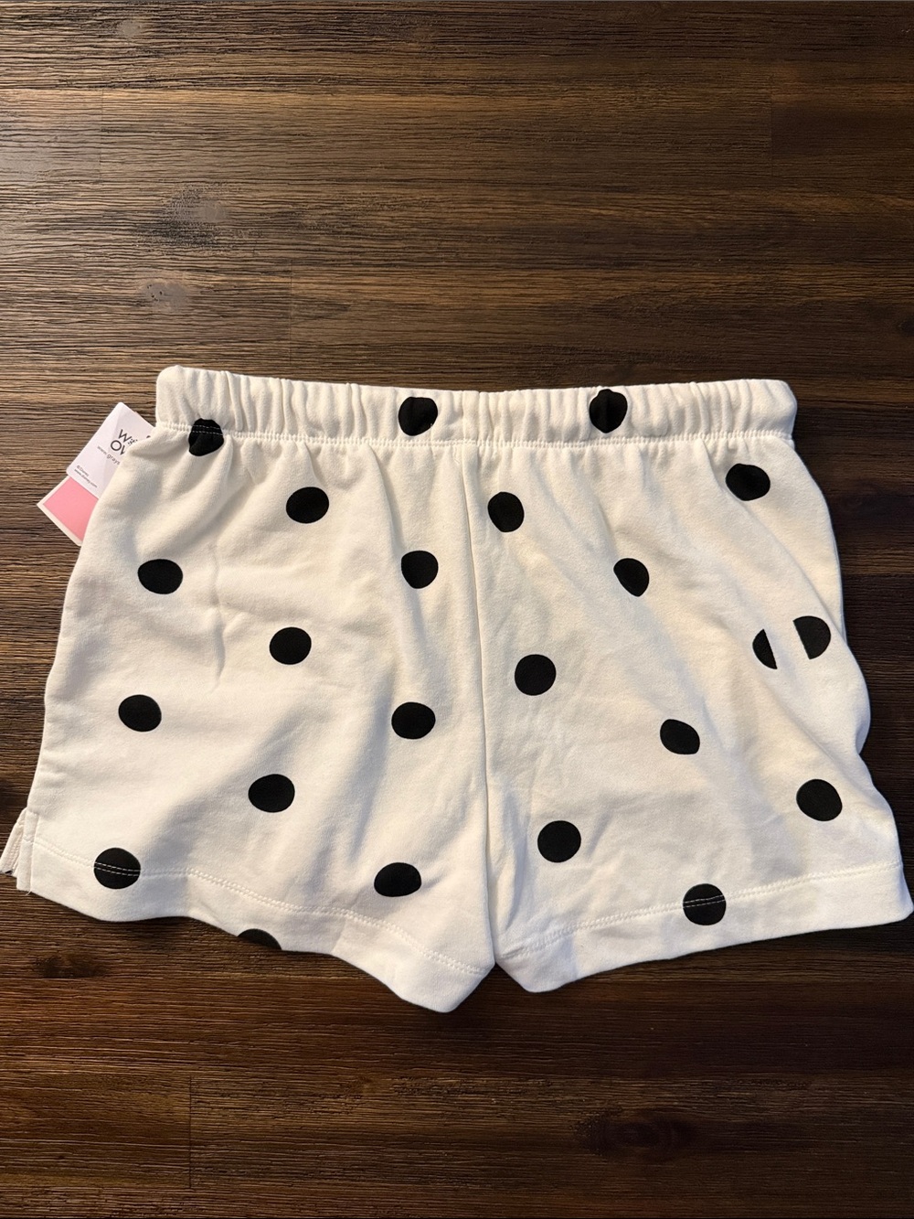 Disney White with Black Polka Dots Pull-On Drawstring Shorts Medium NWT - Picture 10 of 10